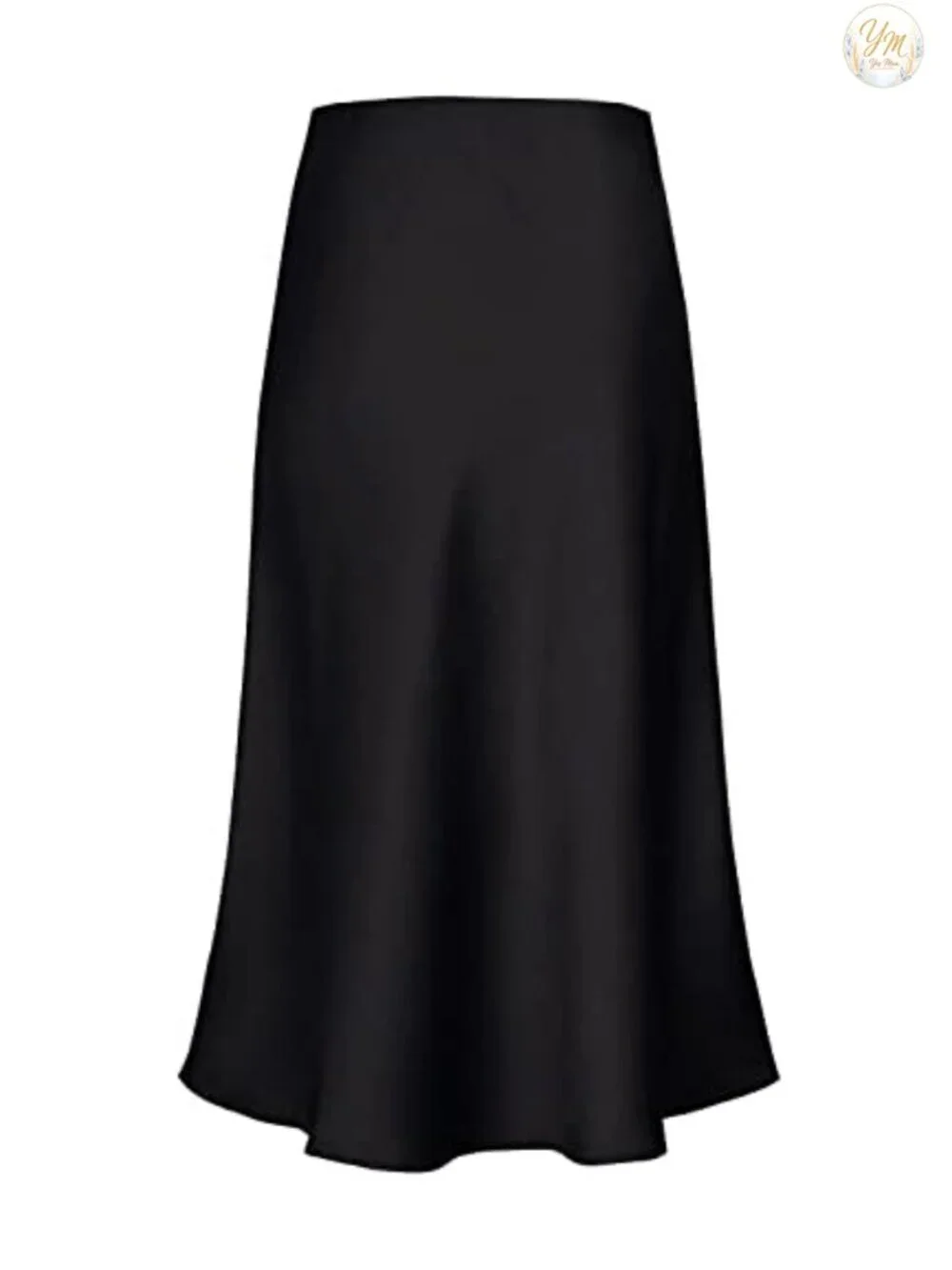 Womens Satin Midi Skirt A-Line High Waisted Silk Long Skirt